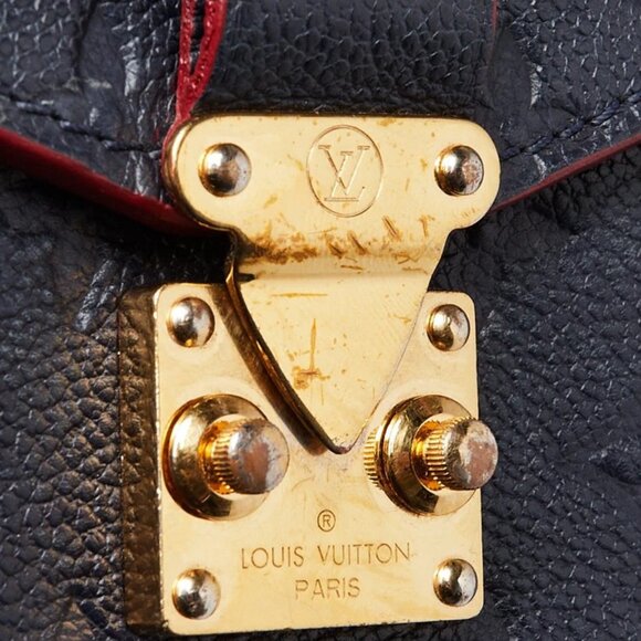 Louis Vuitton Marine Rouge Monogram Empreinte Leather Pochette Metis Bag - Picture 9 of 12